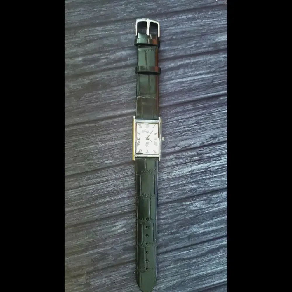 Pierre Lucerne SQ Mens Tank Watch Wave‎ Roman Dial